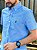 Camisa Ralph Lauren Manga Curta Linho Puro Azul Céu Pony Vermelho Rubi - Imagem 3