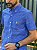 Camisa Ralph Lauren Manga Curta Linho Puro Azul Mescla Pony Amarelo - Imagem 3
