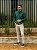 Camisa Ralph Lauren Manga Longa Oxford Verde Musgo Pony Colorido - Imagem 3