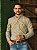 Camisa Ralph Lauren Masculina Manga Longa Custom Fit Xadrez Madras Amarelo/Branco Pony Azul Bic - Imagem 3
