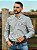 Camisa Ralph Lauren Masculina Manga Longa Custom Fit Xadrez Madras Verde Lima/Lilás Pony Lilás - Imagem 1