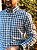 Camisa Ralph Lauren Masculina Manga Longa Custom Fit Xadrez Madras Azul Royal Pony Pink - Imagem 2