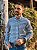 Camisa Ralph Lauren Masculina Manga Longa Custom Fit Xadrez Madras Azul Royal Pony Pink - Imagem 1