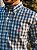 Camisa Ralph Lauren Masculina Manga Longa Custom Fit Xadrez Madras Azul Royal Pony Pink - Imagem 3