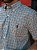 Camisa Ralph Lauren Masculina Manga Curta Custom Fit Xadrez Madras Caramelo/Azul/Verde Pony Rubi - Imagem 3