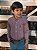 Camisa Ralph Lauren Infantil Manga Longa Micro Xadrez Vermelha Rubi Pony Azul Bic - Imagem 1