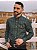 Camisa Ralph Lauren Masculina Manga Longa Custom Fit Xadrez Madras Verde Militar Pony Laranja - Imagem 1
