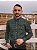 Camisa Ralph Lauren Masculina Manga Longa Custom Fit Xadrez Madras Verde Militar Pony Laranja - Imagem 4