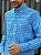 Camisa Ralph Lauren Masculina Manga Longa Custom Fit Xadrez Madras Azul Celeste/Azul Bic Pony Colorido - Imagem 3