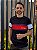 Camiseta Tommy Hilfiger Preta Slim Fit Faixa Central Hilfiger Vermelha - Imagem 3