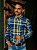 Camisa Oxford Ralph Lauren Masculina Manga Longa Custom Fit Xadrez Madras Azul Bic Pony Colorido - Imagem 5