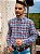 Camisa Oxford Ralph Lauren Masculina Manga Longa Custom Fit Xadrez Madras Rosa/Lima Pony Colorido - Imagem 1