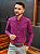 Camisa Ralph Lauren Manga Longa Micro Xadrez Fúcsia Pony Azul Celeste - Imagem 1