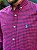Camisa Ralph Lauren Manga Longa Micro Xadrez Fúcsia Pony Azul Celeste - Imagem 2
