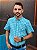 Camisa Ralph Lauren Masculina Manga Curta Oxford Custom Fit Micro Xadrez Azul Celeste Pony Colorido - Imagem 4
