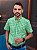 Camisa Ralph Lauren Masculina Manga Curta Oxford Custom Fit Micro Xadrez Verde Lima Pony Colorido - Imagem 4