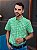 Camisa Ralph Lauren Masculina Manga Curta Oxford Custom Fit Micro Xadrez Verde Lima Pony Colorido - Imagem 1