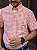 Camisa Ralph Lauren Masculina Manga Curta Oxford Custom Fit Micro Xadrez Laranja Pony Colorido - Imagem 3