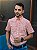 Camisa Ralph Lauren Masculina Manga Curta Oxford Custom Fit Micro Xadrez Laranja Pony Colorido - Imagem 1