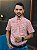 Camisa Ralph Lauren Masculina Manga Curta Oxford Custom Fit Micro Xadrez Laranja Pony Colorido - Imagem 4