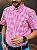 Camisa Ralph Lauren Masculina Manga Curta Oxford Custom Fit Micro Xadrez Pink Pony Colorido - Imagem 3