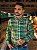 Camisa Oxford Ralph Lauren Masculina Manga Longa Custom Fit Xadrez Madras Verde Folha Pony Colorido - Imagem 1