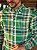 Camisa Oxford Ralph Lauren Masculina Manga Longa Custom Fit Xadrez Madras Verde Folha Pony Colorido - Imagem 3
