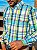 Camisa Oxford Ralph Lauren Masculina Manga Longa Custom Fit Xadrez Madras Azul Celeste Pony Colorido - Imagem 3