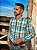Camisa Oxford Ralph Lauren Masculina Manga Longa Custom Fit Xadrez Madras Azul Celeste Pony Colorido - Imagem 1