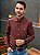 Camisa Ralph Lauren Masculina Manga Longa Custom Fit Xadrez Quadros Marrom Pony Laranja - Imagem 1