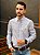 Camisa Ralph Lauren Masculina Manga Longa Custom Fit Xadrez Madras Branca Pony Laranja - Imagem 1