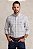 Camisa Ralph Lauren Masculina Manga Longa Custom Fit Xadrez Madras Azul/Marrom Pony Marrom - Imagem 3