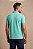 Camisa Polo Ralph Lauren Masculina Custom Fit Azul Tiffany Pony Salmão - Imagem 2