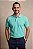 Camisa Polo Ralph Lauren Masculina Custom Fit Azul Tiffany Pony Salmão - Imagem 1