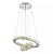 Pendente dois arcos cristal multicollor 42w Inóx e vidro - Imagem 1