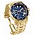 Relógio Invicta Masculino Série Pro Diver 0073 Dourado Com Mostrador Azul - Original - Imagem 2