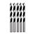 Kit de Brocas Red Line Hss 3 Pontas para Madeira 6mm Wurth 5 unidades - Imagem 1