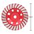 Disco Diamantado de Desbaste Rebolo Turbo 4.1/2" 115mm x M14 Cortag 61753 - Imagem 2