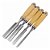 Jogo de Formão Profissional Tipo Goiva Cabo Madeira 6mm 12mm 18mm 24mm 4 Peças Lotus 4013 - Imagem 1