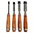Jogo de Formão Profissional Tipo Goiva Cabo Madeira 6mm 12mm 18mm 24mm 4 Peças Lotus 4013 - Imagem 3