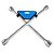 Chave de Roda em Cruz 14'' Bocas 17mm x 19mm x 21mm x 23mm Lotus 5710 - Imagem 2