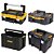 Kit Carro Ajustável Tstak® com 4 Caixas Organizadoras Profunda com Gaveta e Alça Longa Metálica DeWalt - Imagem 3