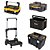 Kit Carro Ajustável Tstak® com 4 Caixas Organizadoras Profunda com Gaveta e Alça Longa Metálica DeWalt - Imagem 1
