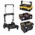 Kit Carro Ajustável Tstak® com 3 Caixas Organizadoras Profunda e com Alça Longa Metálica DeWalt - Imagem 1