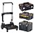 Kit Carro Ajustável Tstak® com 3 Caixas Organizadoras Profunda com Gaveta Profunda DeWalt - Imagem 1