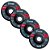 Kit Jogo 4 Discos Flap Porcelanato Lixa G40 G60 G80 G120 Cortag - Imagem 1