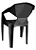 POLTRONA DIAMOND PRETO 1a LINHA - Imagem 4