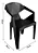 POLTRONA DIAMOND PRETO 1a LINHA - Imagem 3