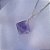 Pingente Fluorita Roxa em Octaedro em prata 925 - Imagem 4
