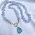 Colar Ágata Blue Lace com Água Marinha - Imagem 4